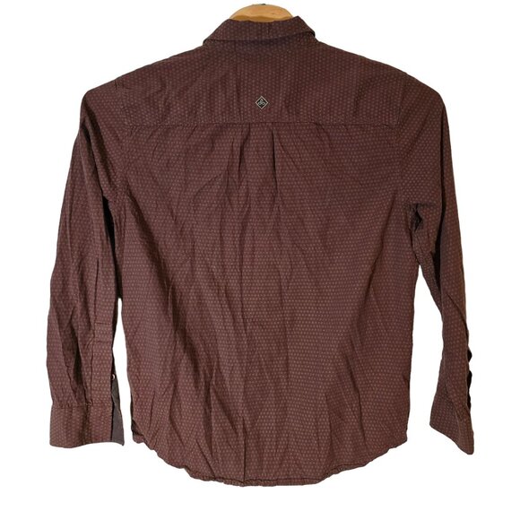 Prana Button Up‎ Hiking Camping Fishing Shirt Large Men's Brown Long Sleeve - Picture 3 of 5